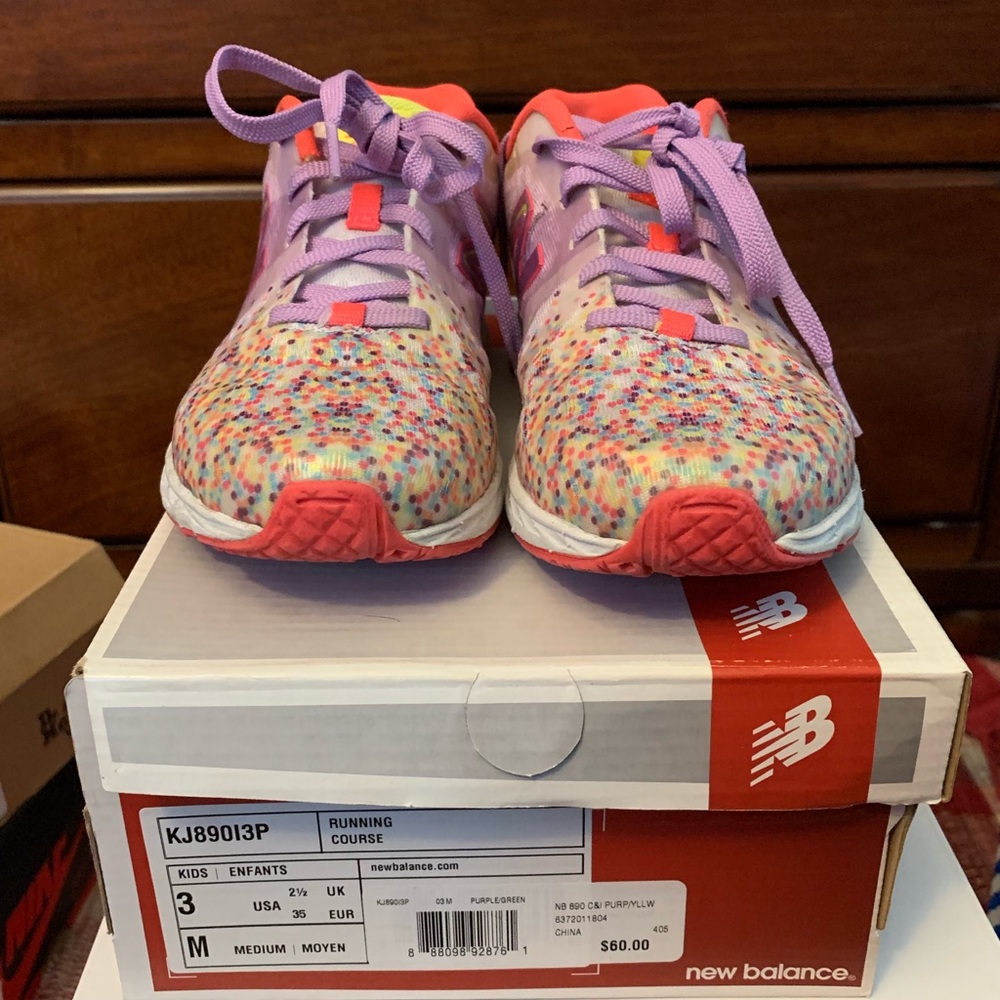 Girl’s New Balance Rainbow Sneakers Size 3